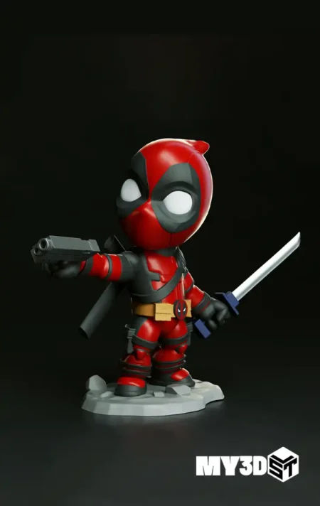 Deadpool Chibi STL 3D Print Model