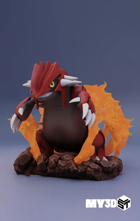 Groudon pokemon STL 3D Print Model