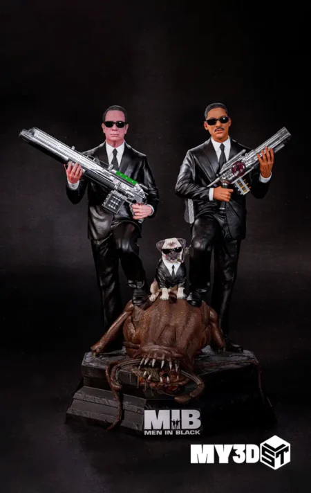 Men In Black Diorama STL 3D Print Model