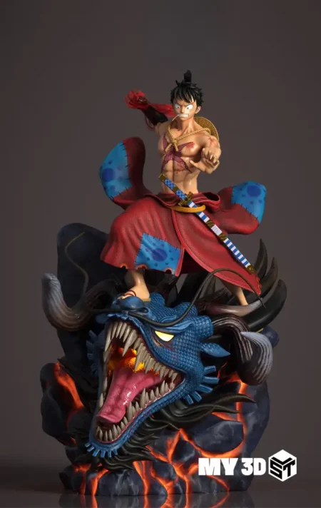 Monkey D. Luffy vs Kaido STL 3D Print Model