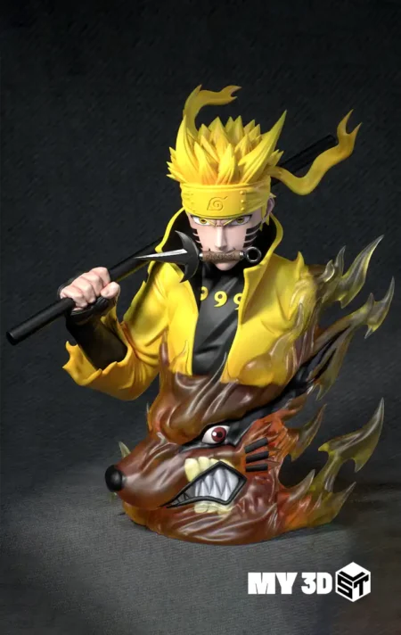 Naruto Six Paths Bust STL 3D Print Model