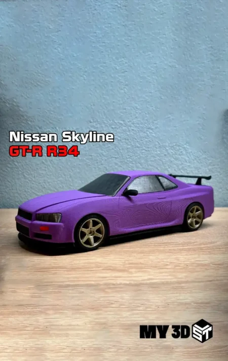 Nissan Skyline GT-R R34 STL 3D Print Model