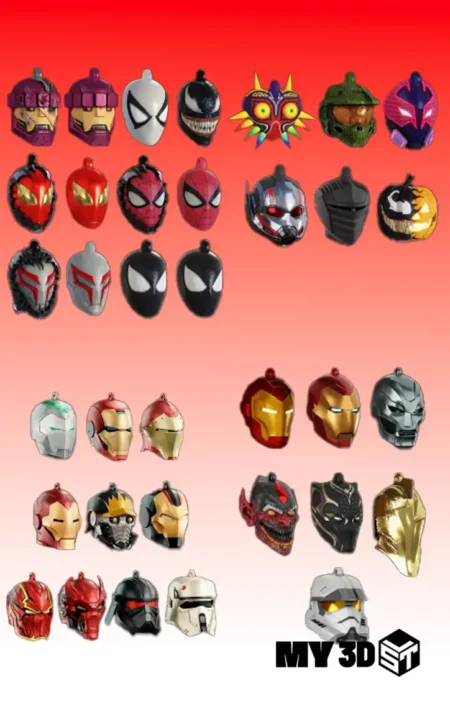 Ornament Helmet Superhero Marvel DC Decoration 2 stl