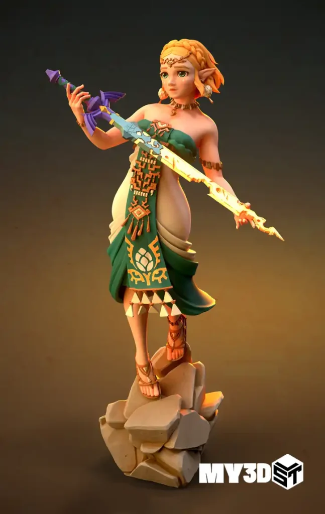 Princesse Zelda STL 3D Print Model - MY3DSTL