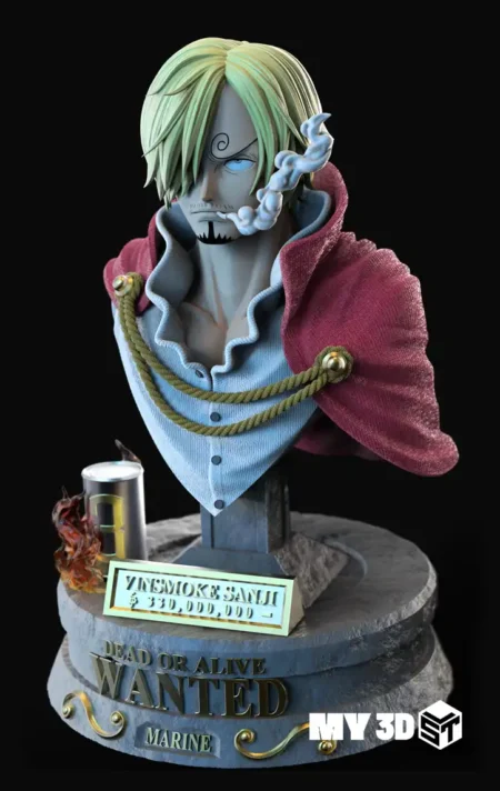 Sanji Bust STL 3D Print Modell