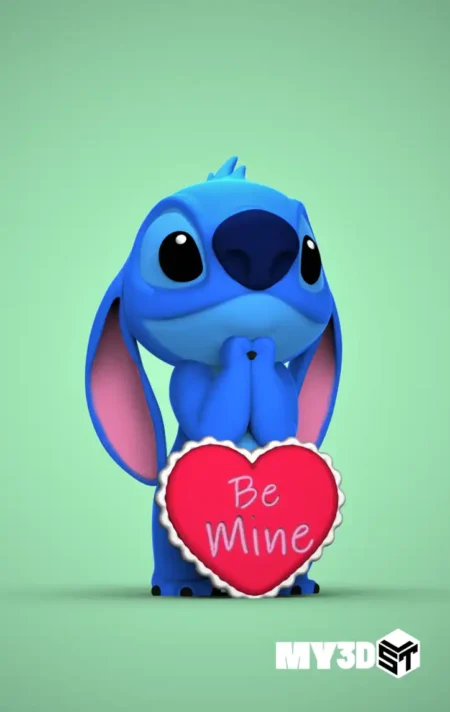 Stitch Valentine STL 3D Print Model