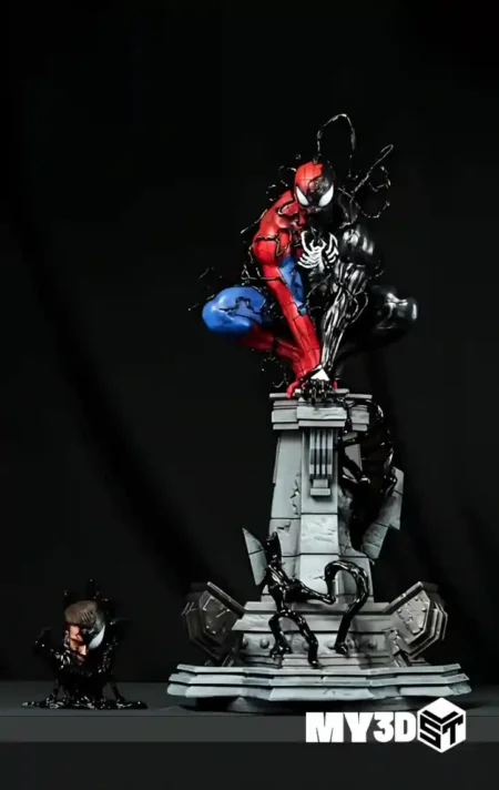 Venom & Spider-Man STL 3D Print Model