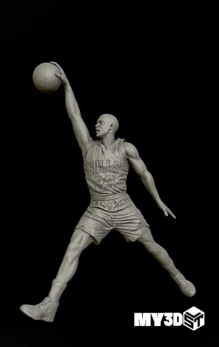 Michael Jordan Dunk Sculpture stl