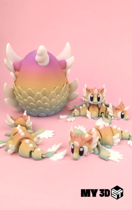 Mini cute flexi animal fidget STL 3D Print Model 16