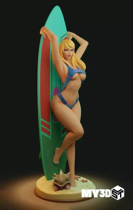 Samus Surfing Girl NSFW STL 3D