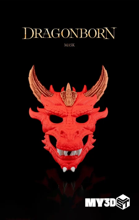 Dragonborn Mask STL 3D