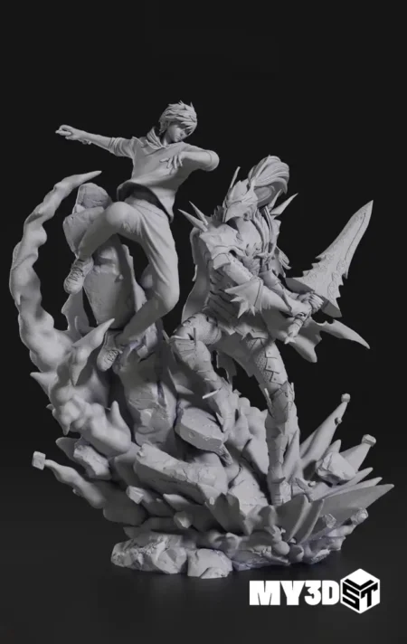 Sung Jinwoo vs Igris STL 3D