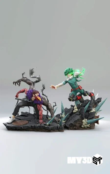 Deku vs Overhaul STL 3D
