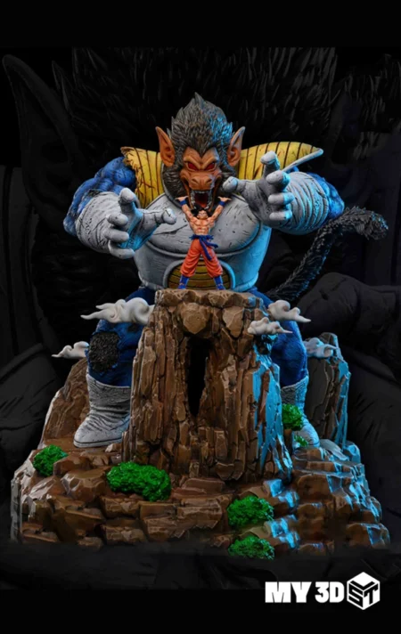 Goku vs Ozaru Vegeta STL 3D Print Model