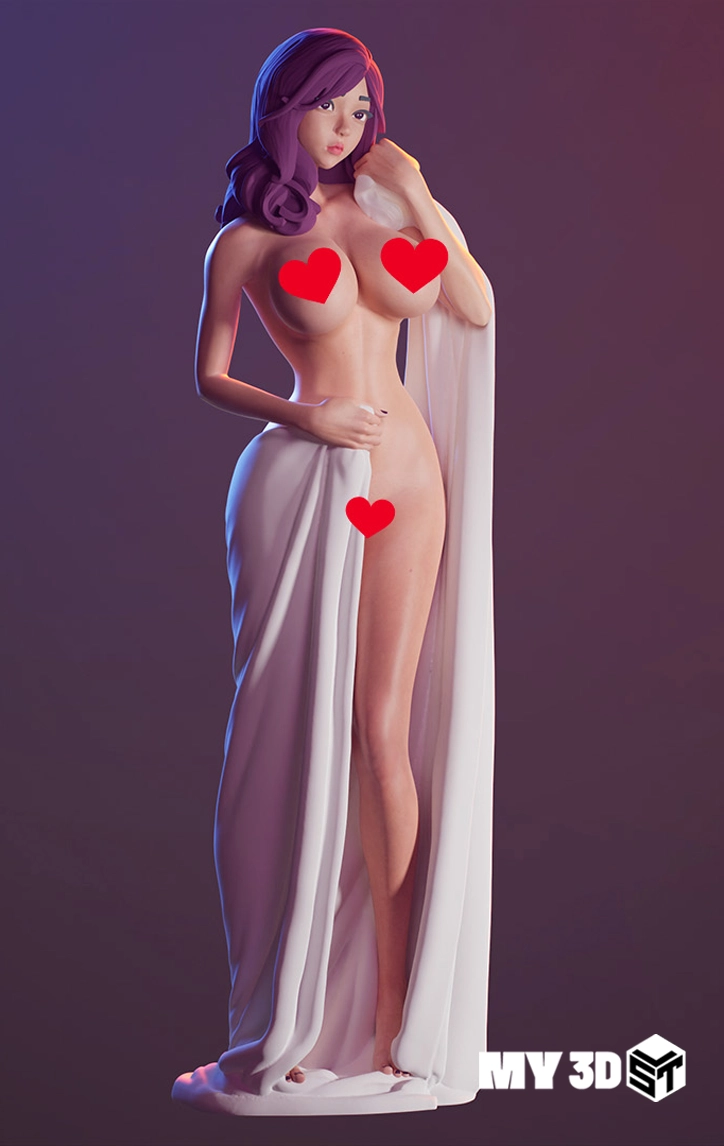 Cute Girls in Towels NSFW STL 3D Print Pack 5 - Image 4